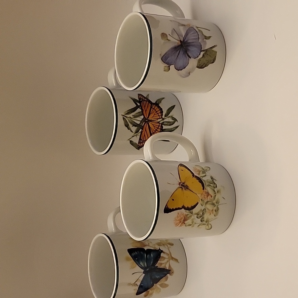 Natiional Wildlife Federation Butterfly Mug Set - Multicolor Set Of 4